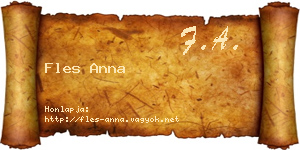 Fles Anna névjegykártya